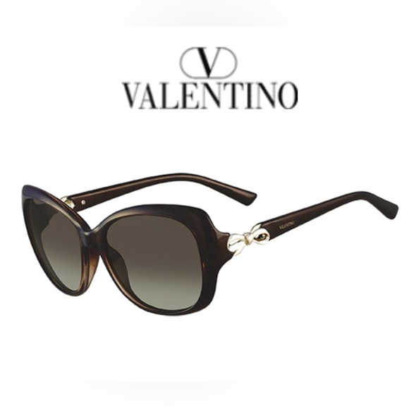 Valentino | Women’s Elegant Brown Sunglasses with Bow Detail V639S 210 - Picture 1 of 8